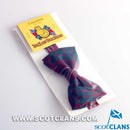 Crawford Modern Tartan Bow Tie perfectly showcasing the rich colors and intricate pattern, suitable for formal events.