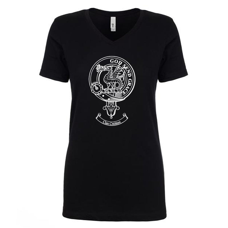 Crichton Clan Crest Ladies Ouline T-Shirt