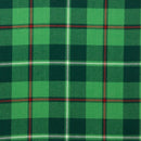 Close-up view of Lightweight Tartan by the meter fabric highlighting the fine wool texture