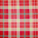 Lightweight Tartan by the meter G-L draped elegantly, suitable for creating stylish clothing and accessories.