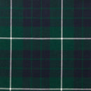 Lightweight Tartan by the meter G-L spread out on a table, ideal for creating stylish kilts and scarves.