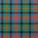 Roll of Lightweight Tartan by the meter G-L with a measuring tape, perfect for fashion projects.