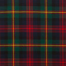 Lightweight Tartan by the meter G-L draped elegantly to display versatility in garment making.