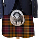 Culloden Muted Rare Hand Stitched Kilt showcased in a traditional Scottish setting, highlighting its craftsmanship and quality.