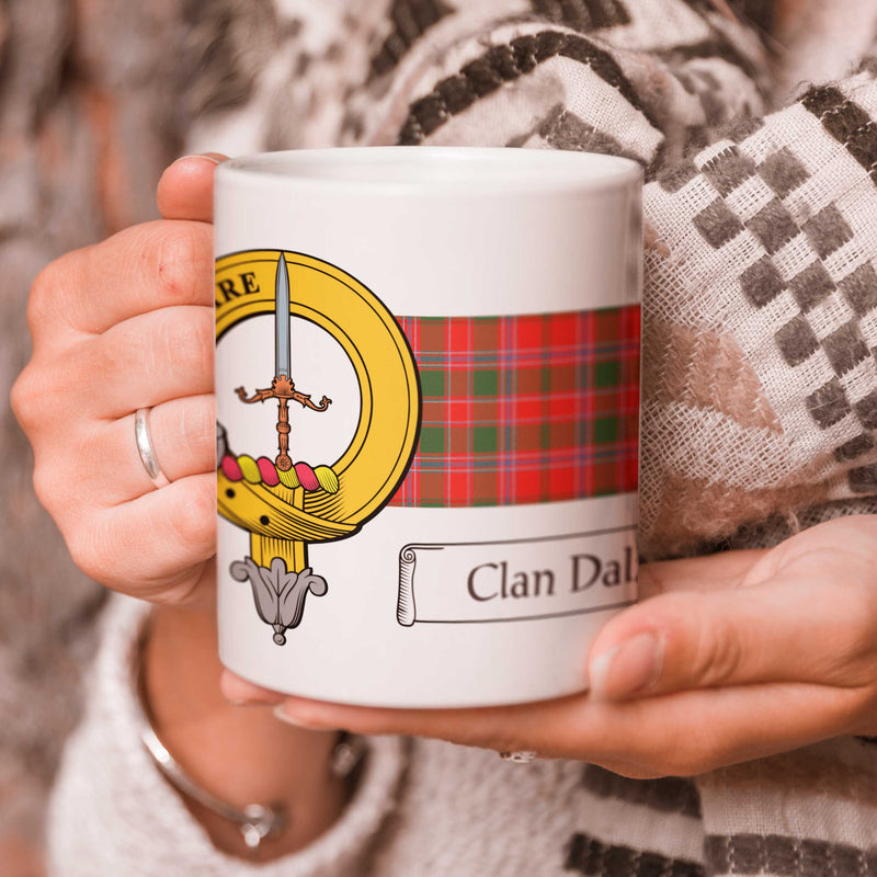 Dalziel Clan Crest and Tartan Mug