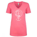 Dalziel Clan Crest Ladies Outline T-Shirt in high-quality cotton, perfect for showcasing your heritage with style.