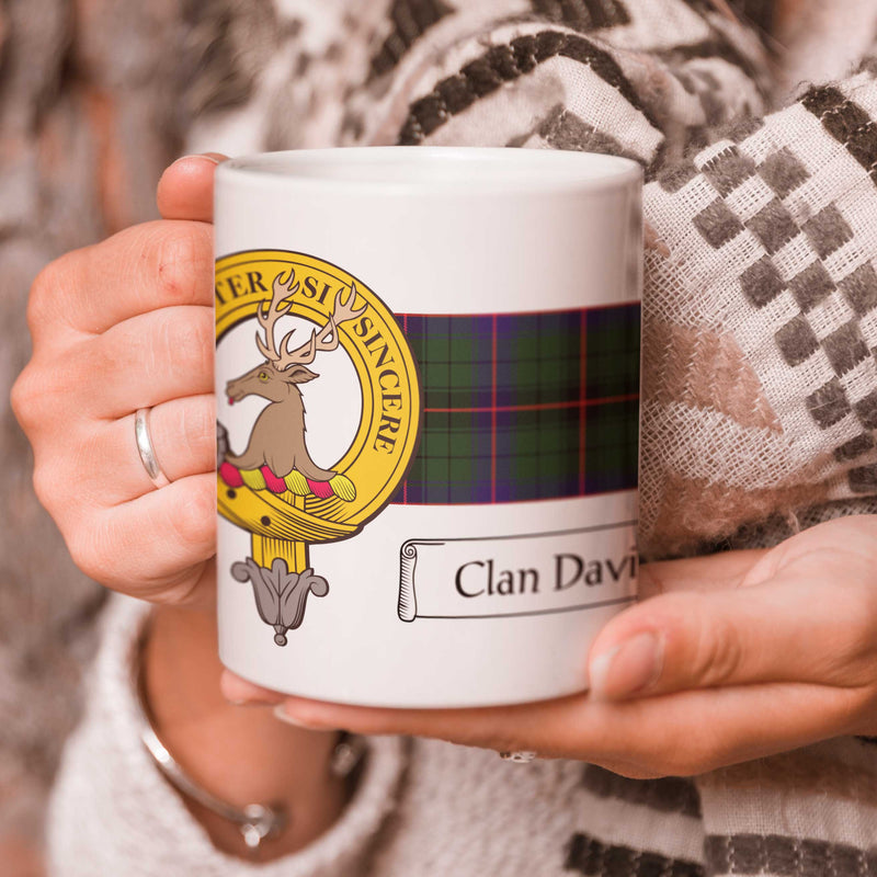 Davidson Clan Crest and Tartan Mug