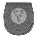 Daywear Sporran - Jacobite Stag by Margaret Morrison, showcasing a stylish design ideal for Highland attire, featuring the iconic Jacobite Stag motif for added elegance.