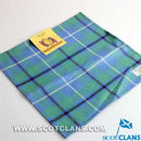 Wool Tartan Pocket Square in Douglas Ancient Tartan, a stylish tartan handkerchief perfect for enhancing formal outfits.