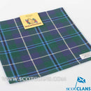 Stylish Wool Tartan Pocket Square in Douglas Modern Tartan, perfect for adding a touch of elegance to any formal outfit.