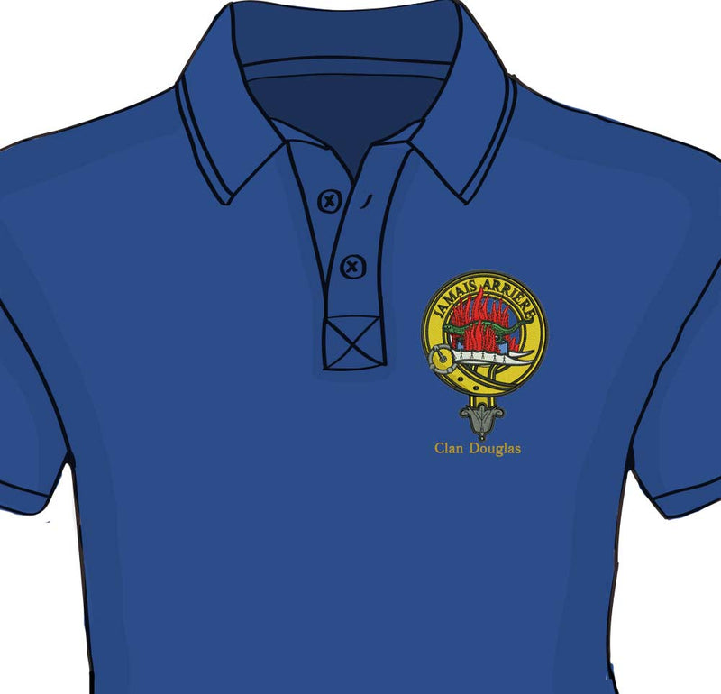 Douglas Clan Crest Embroidered Polo