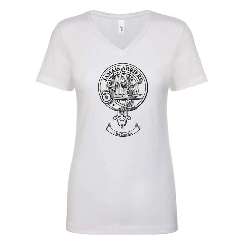 Douglas Clan Crest Ladies Ouline T-Shirt