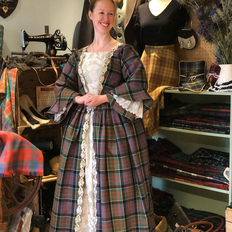Custom 18th Century Tartan Gown Custom 18th Century Tartan Gown
