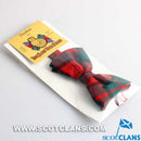 Dunbar Modern Tartan Bow Tie displayed elegantly, showcasing its 100% pure new wool fabric and adjustable design for a stylish look at any event.
