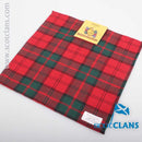 Wool Tartan Pocket Square in Dunbar Modern Tartan displayed elegantly, showcasing its 100% pure new wool fabric and ideal for adding a stylish accent to formal outfits.