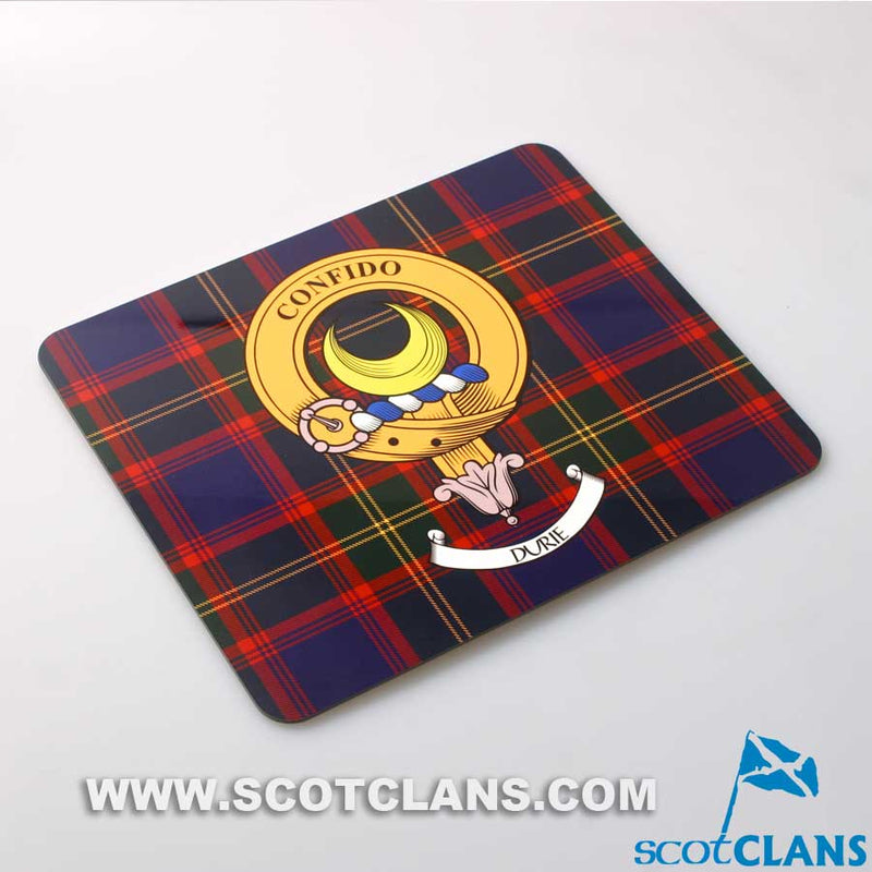 Durie Clan Crest and Tartan Place Mats - Set of Four