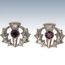 Earrings Thistle Stone from Art Pewter, featuring a unique thistle design with sparkling cut glass stones, perfect for everyday wear or special occasions.