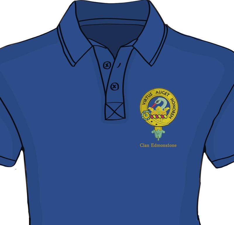 Edmonstone Clan Crest Embroidered Polo