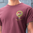 Clan Crest Embroidered T-Shirt showcasing unique clan emblem, perfect for celebrating Scottish heritage and pride in style.