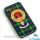 Farquharson Tartan and Clan Crest iPhone Rubber Case for iPhone 4, 5/S, SE, 6, and 7, showcasing Scottish heritage with a stylish design.