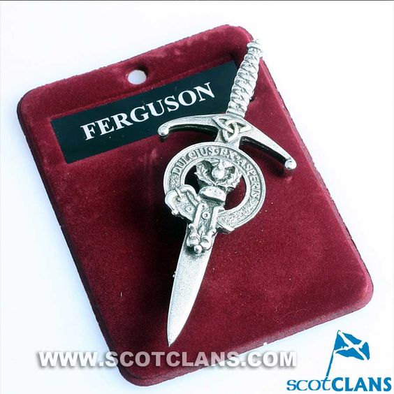 Clan Crest Pewter Kilt Pin with Ferguson Crest