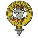 Fleming Clan Crest Embroidered Rugby Shirt featuring durable cotton fabric and traditional styling.