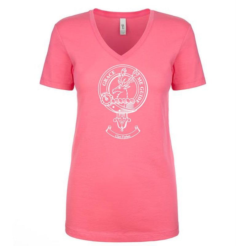 Forbes Clan Crest Ladies Ouline T-Shirt