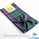 Wool Mini Sash in Forsyth Modern Tartan, a stylish and lightweight accessory made in Scotland from 100% pure new wool, perfect for elegant occasions like Burns Night or children's events.