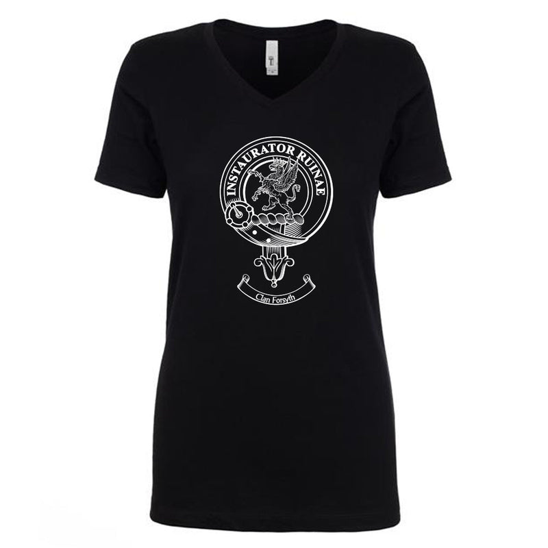 Forsyth Clan Crest Ladies Ouline T-Shirt