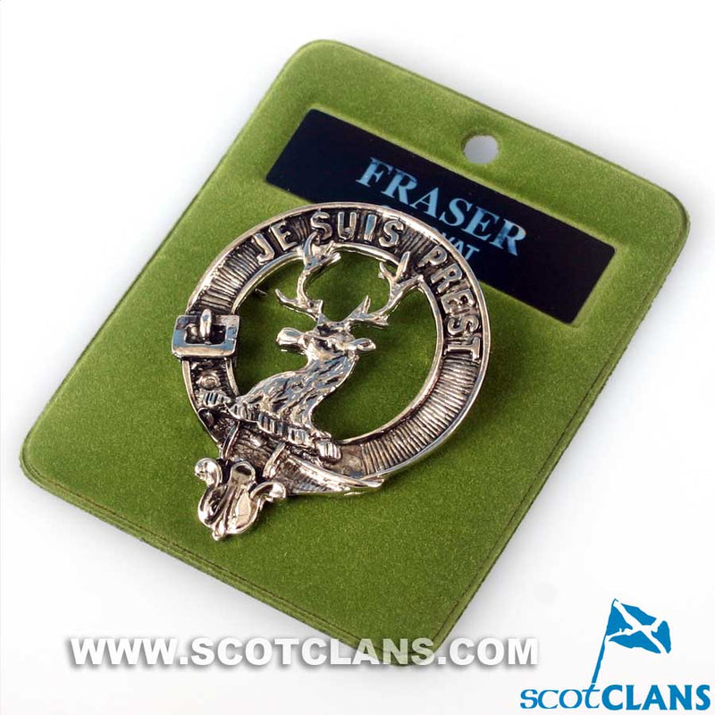 Fraser of Lovat Clan Crest Badge in Pewter