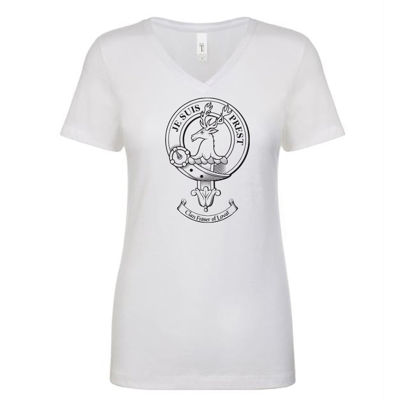 Fraser of Lovat Clan Crest Ladies Ouline T-Shirt