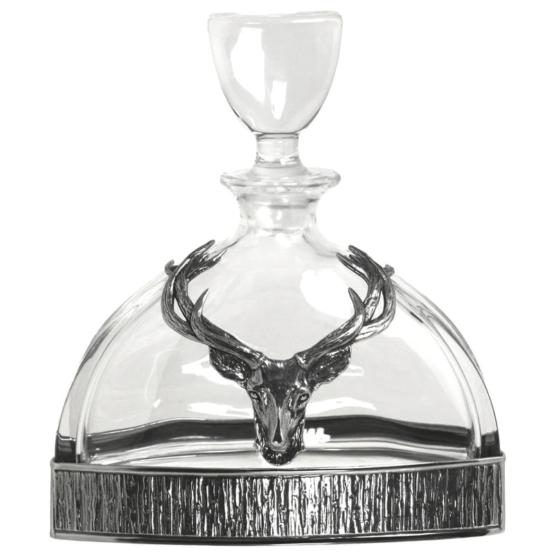 Majestic Stag Crystal & Pewter Whisky Decanter