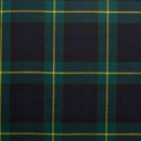 Springweight Wool Tartan Tie worn with a crisp dress shirt, illustrating the stylish versatility of Ingles Buchan's G-L tartan collection.