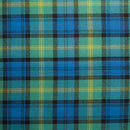Gift presentation of a Springweight Wool Tartan Tie from Ingles Buchan, showcasing its beautiful G-L tartan pattern for a stylish and meaningful gift.