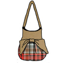Gordon Red Weathered Effie Bag showcasing its rich wool texture and contrasting top colors.