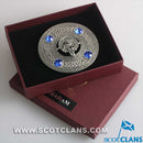 Graham Clan Crest Pewter Plaid Brooch