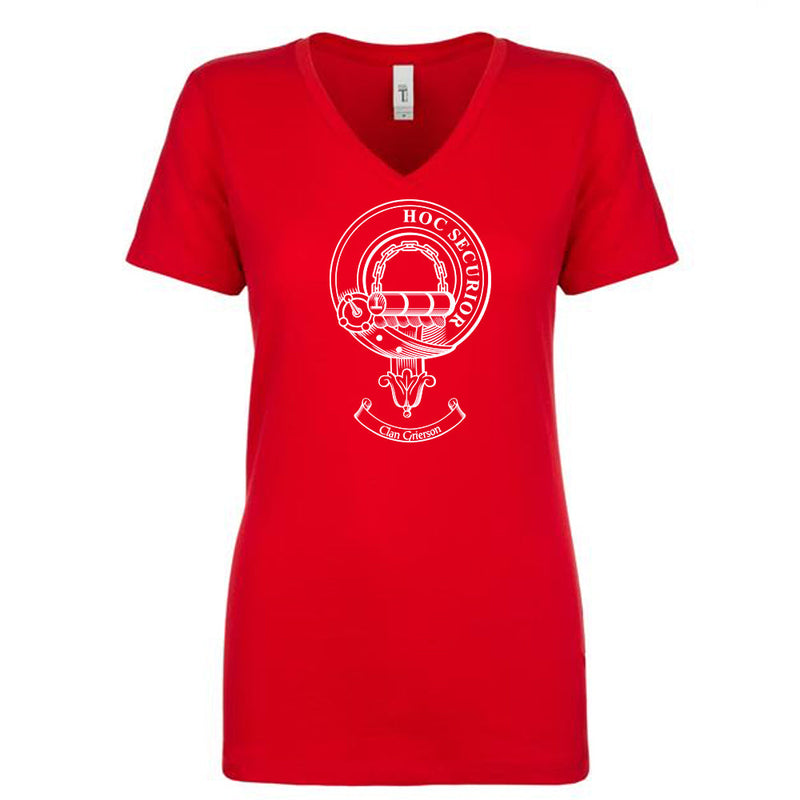 Grierson Clan Crest Ladies Ouline T-Shirt