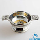 Gunn Clan Crest Quaich with Gold Trim