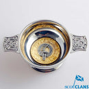 Gunn Clan Crest Quaich with Gold Trim