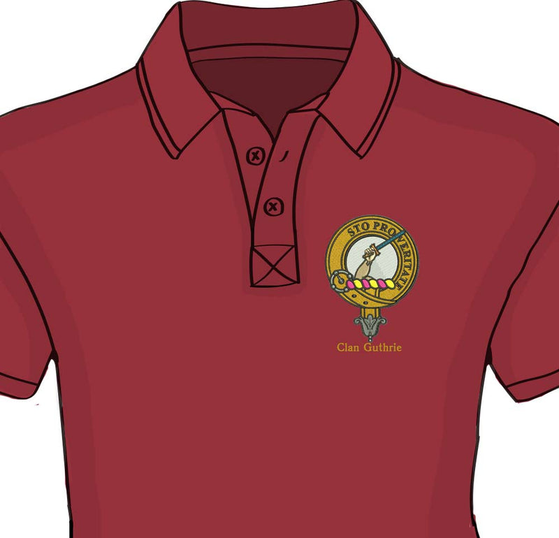 Guthrie Clan Crest Embroidered Polo