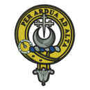 Hannay Clan Crest Embroidered Rugby Shirt showcasing traditional style with a tap collar and elastic cuffs