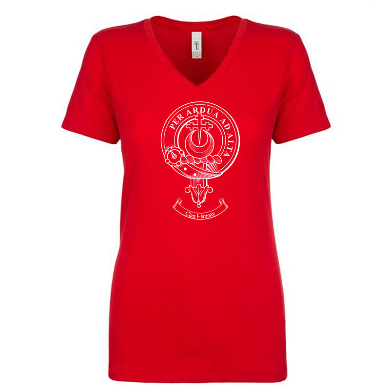 Hannay Clan Crest Ladies Ouline T-Shirt