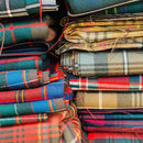 Heavyweight Tartan Material 16oz Wool 'Strome' showcasing vibrant patterns and rich texture, perfect for sewing and crafting.