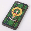 Henderson Tartan and Clan Crest iPhone Rubber Case for models 4, 5/S, SE, 6, and 7 featuring a stylish design that showcases Scottish heritage and pride.