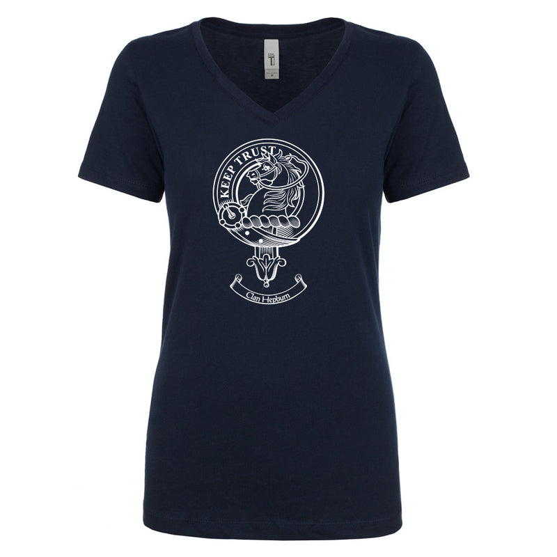 Hepburn Clan Crest Ladies Ouline T-Shirt