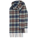 Close-up of Bowhill Standard Tartan Lambswool Scarves, emphasizing the soft lambswool material and detailed tartan design.