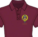 Houston Clan Crest Embroidered Polo showcasing high performance wicking polyester fabric, perfect for hot climates.