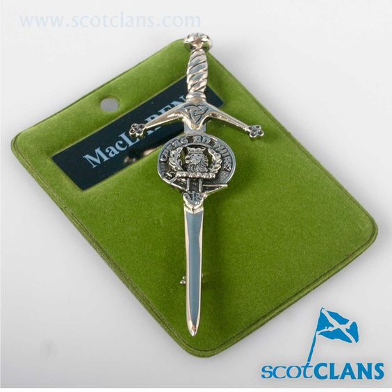 Clan Crest Pewter Kilt Pin with MacLaren Crest