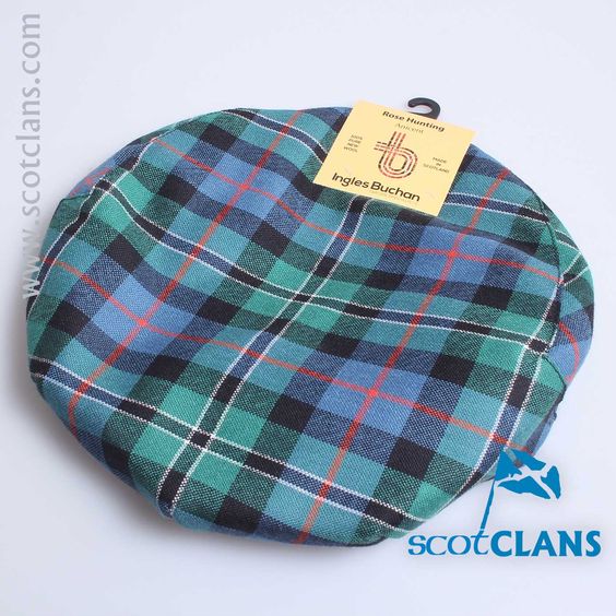 Pure Wool Golf Cap in Rose Hunting Ancient Tartan