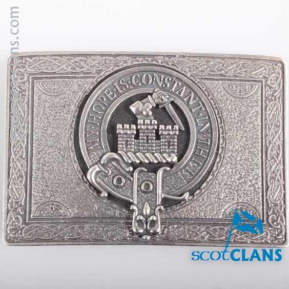 MacDonald Pewter Clan Crest Buckle For Kilt Belts